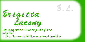 brigitta lacsny business card
